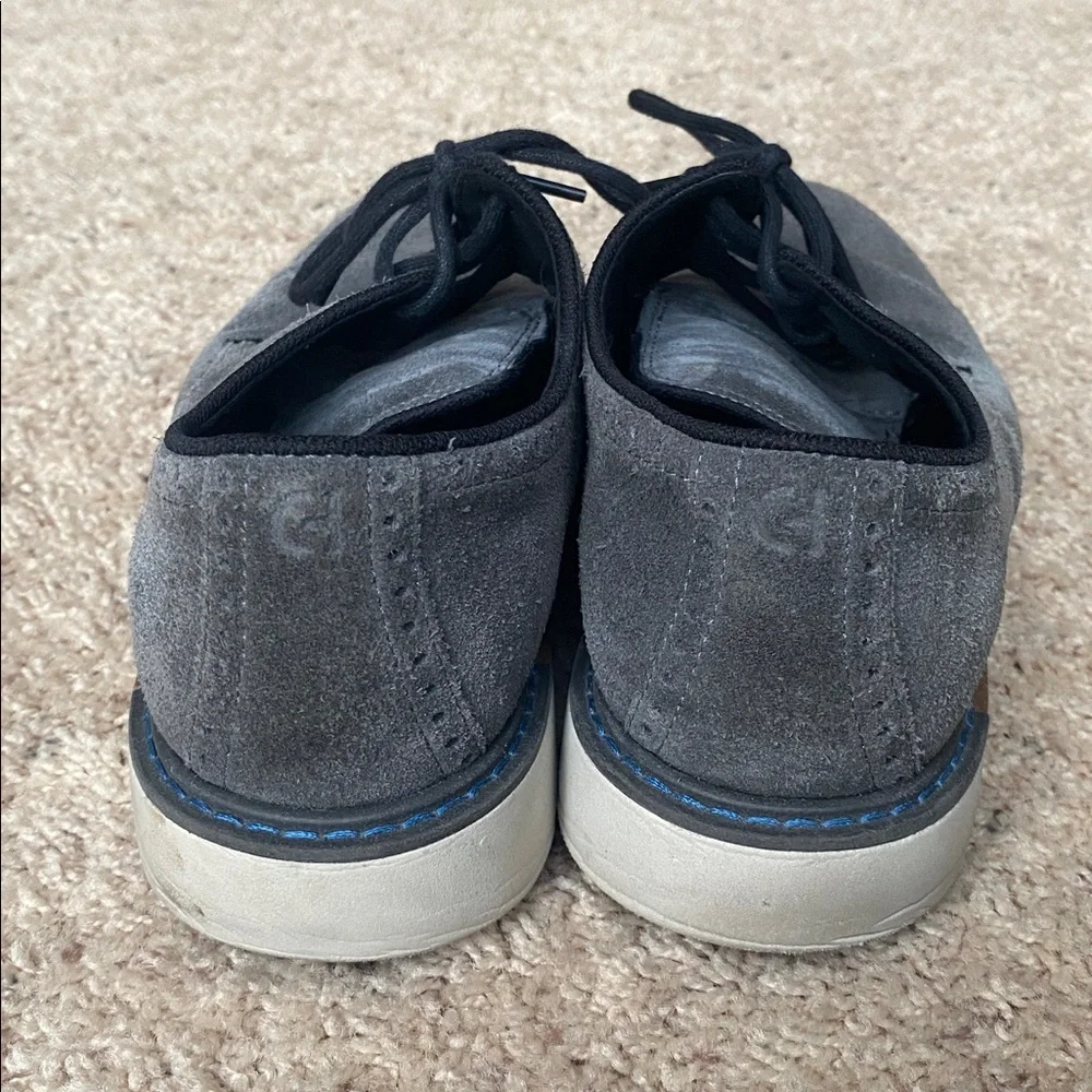 Cole Haan gray suede oxfords